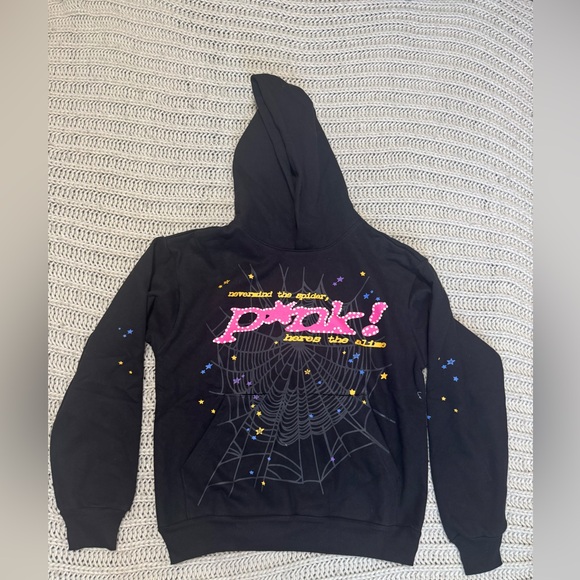 Spider clothing Pink Black Sp5der Hoodie - Picture 3 of 6